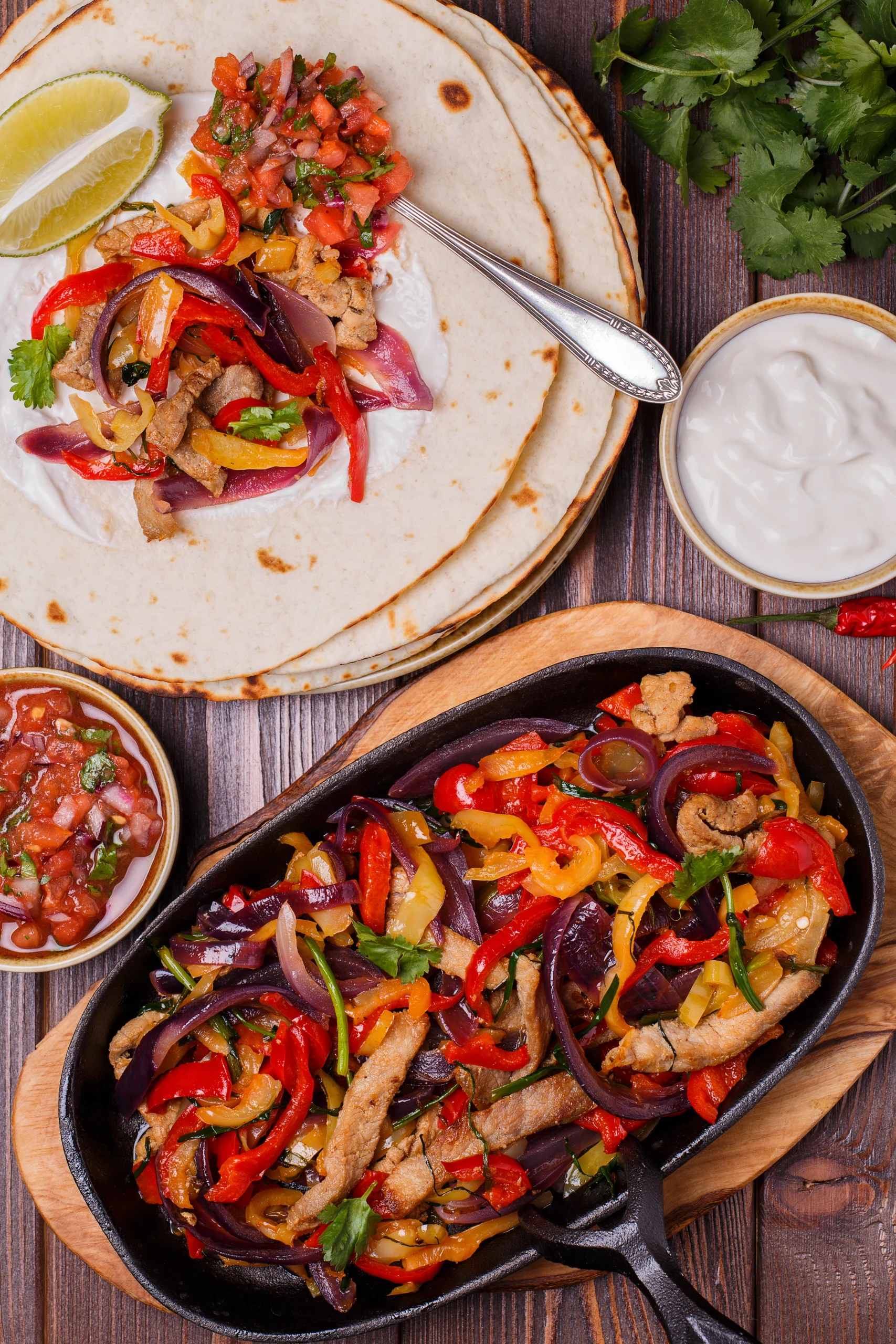 recette facile Fajitas de Poulet sur Plaque au Four