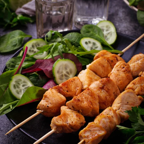 facile Brochettes de poulet portoricain ( Pinchos de pollo)